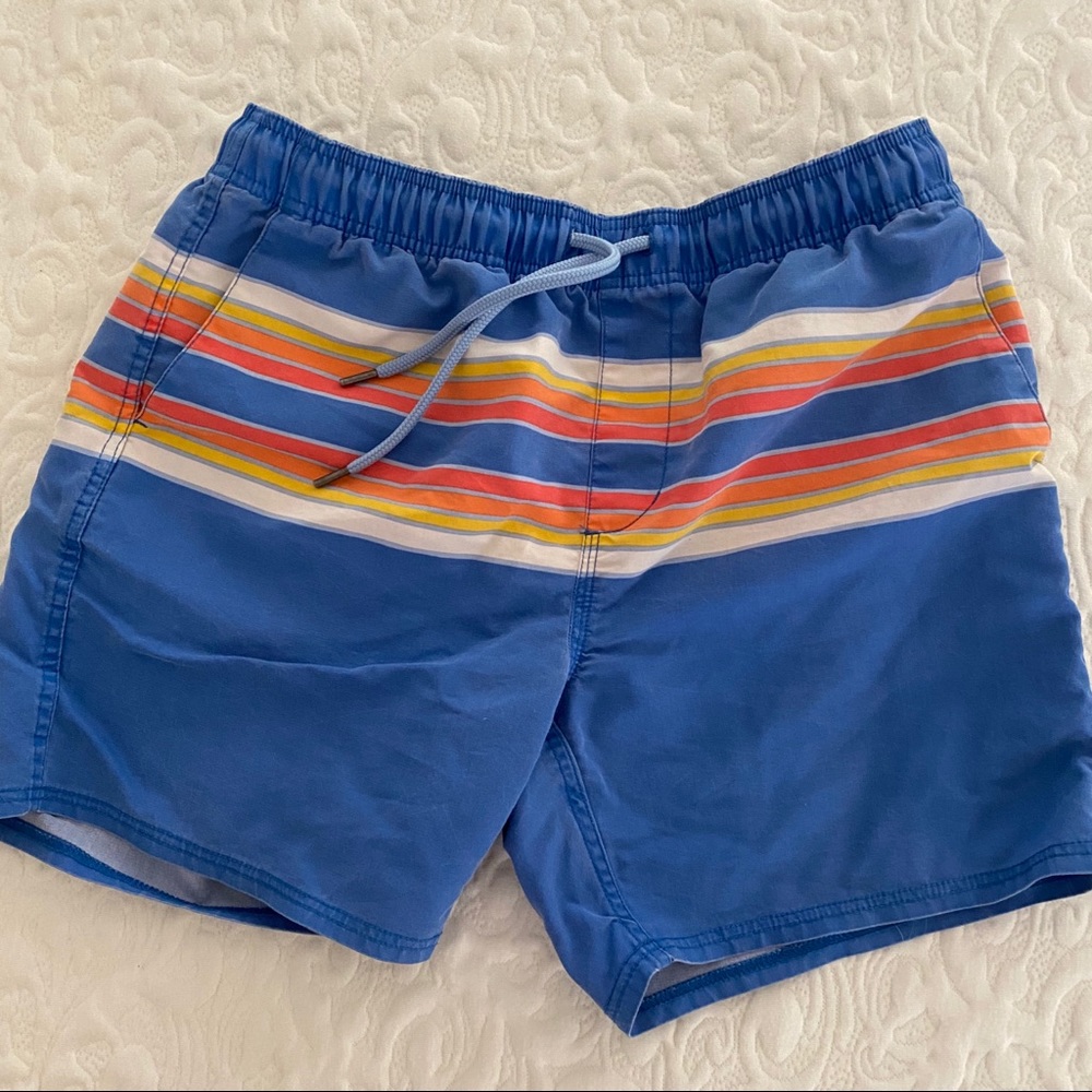 Men’s L Rowdy Gentlemen Swim Trunks, Retro Stripe